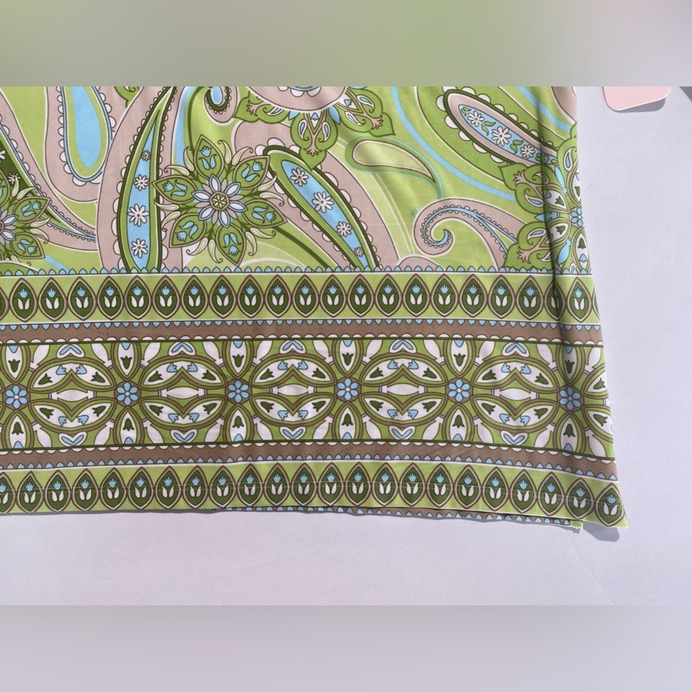 NEW Plus Size 3X Allison Daley Embellish Paisley Border Print 3/4 Sleeve Top $69 - Picture 2 of 9